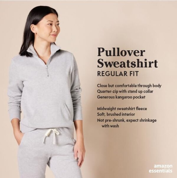 51M61EUQoBL._AC_.jpg Amazon Essentials Women's Long-Sleeve Fleece Quarter-Zip Top (Available in Plus Size)