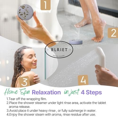Shower Steamers Aromatherapy BLRIET 8 Pack Gifts for Women, Birthday Christmas White Elephant Gifts Stocking Stuffers for Adults Her Mom Him Home Spa Gym Natural Essential Oil Self Care Relaxation