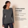 Amazon Essentials Women's Soft Fisherman Cable Long-Sleeve Crewneck Sweater (Available in Plus Size)