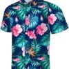 Hawaiian Shirt for Men Tropical Shirts Summer Beach Button Down Short Sleeve Luau Aloha Floral Cruise Vacation Outfit 2025