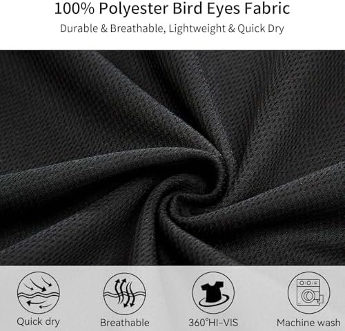 ProtectX High Visibility Short Sleeve Shirts Reflective Hi Vis Safety Shirts for Men and Women Shirts for Construction 1 Pack