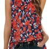 Women Summer Tops Sleeveless Tank Floral Casual Cute Loose Fit Cute T-Shirt Tunic