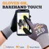 51T8xT2pCiL._AC_.jpg TitanFlex Work Gloves Microfoam Nitrile Coated Men Women, Safety Warehouse Gloves with Grip, Touchscreen, Seamless Knit Nylon