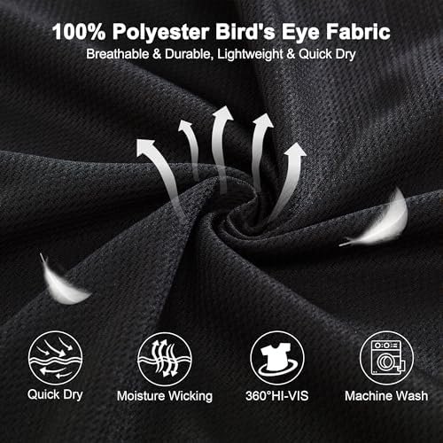 51TH2zG4QL._AC_.jpg ProtectX Men's High Visibility Heavy Duty Long Sleeve Reflective Safety T-Shirts for Construction, Class 2-3 Type R