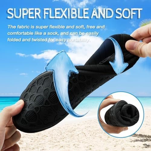 51VCzwupHL._AC_.jpg ANLUKE Water Shoes Barefoot Aqua Yoga Socks Quick-Dry Beach Swim Surf Shoes for Women Men
