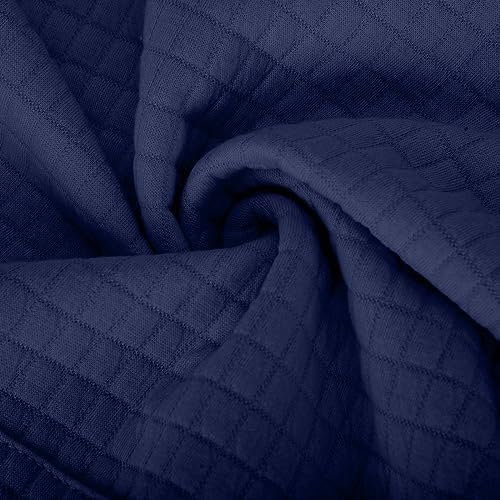 LRMQS Hoodies for Women Trendy Fall Fashion 2024 Waffle Knit Drawstring Pullover Sweatshirts Loose Fit Casual Cute Clothes