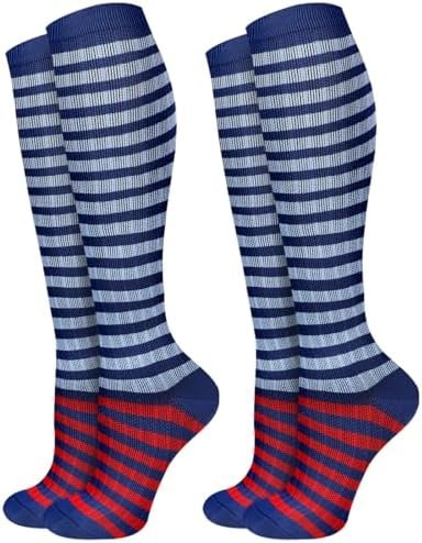 51X8PdPMnZL._AC_.jpg 2Packs Compression Socks for Women - 15-20 mmHg Graduated Circulation Support for Nurses, Athletes and Travel