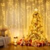 51Y5HqK7xLL._AC_.jpg Minetom Curtain Lights, 300 LED Dimmable Fairy Lights with Remote and Timer, 8 Modes, USB Powered String Lights for Room Wall Party Xmas Indoor Decor, Warm White