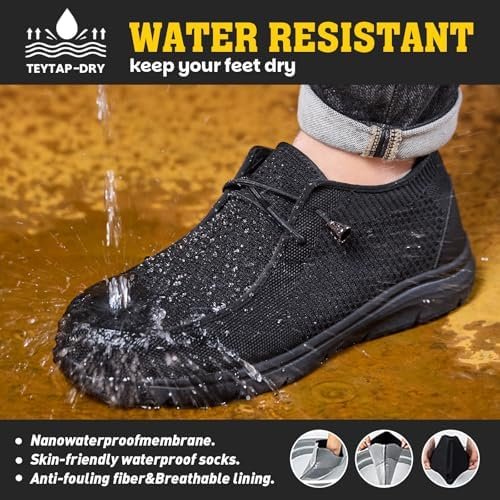 51YeXgdNdGL._AC_.jpg Slip On Steel Toe Shoes Men Women Waterproof Non Slip Lightweight Comfortable Walking Loafers No-Laces