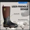 51Yq4oxwrkL._AC_.jpg TIDEWE Rubber Neoprene Boots Men And Women, Waterproof Sturdy 6mm Neoprene Boot, Rain Boot Hunting Boot Arctic Outdoor Boot(Black, Brown & Next Camo G2)