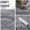 Smiry Waterproof Dog Bed Cover Blanket 30x70, Soft Reversible Pet Blanket, Washable Leakproof Cats Dogs Couch Cover for Sofa, Couch, Furniture, Grey/Dark Grey