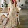 51aXY07EROL._AC_.jpg Womens Summer Dresses Short Sleeve Boho Graphic Print Maxi Dresses Loose Casual Flowy Beach Sundresses