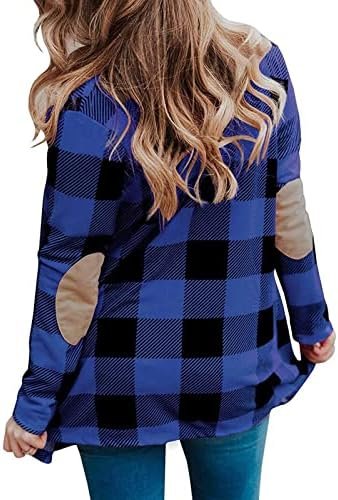 Womens Flannel Cardigan Sweaters Trendy Casual Lightweight Plaid Jacket Loose Long Sleeve Kimono Fashion Fall Outfits