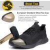 Furuian Steel Toe Shoes for Men Women Comfortable Non Slip Men's Safety Steel Toe Sneakers Industrial Warehouse Contstruction Work Shoes for Men