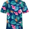 Hawaiian Shirt for Men Tropical Shirts Summer Beach Button Down Short Sleeve Luau Aloha Floral Cruise Vacation Outfit 2025