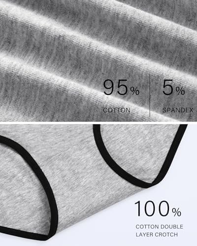MISSWHO Cotton High Waisted Womens Underwear Soft Stretch Breathable Full Coverage Ladies Panties(Regular & Plus Size)