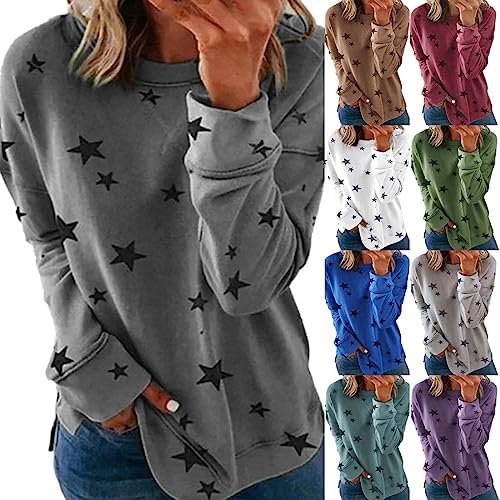 Sweatshirt for Women Oversized Graphic Comfy Long Sleeve Shirts Casual Fashion Spring Crewneck Pullover Tops Clothing