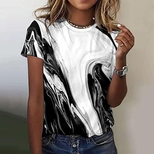 51cNRPwcoL._AC_.jpg Generic Women Short Sleeve Shirts Summer Tops 2024 Floral Print Tops for Women Loose Round Neck Women Blouse Spring Clothes