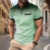 51dQTeonWXL._AC_.jpg Muscularfit Mens Polos Short Sleeve Causal Loose Button Down Golf Shirts Summer Fashion Workout Tee Tops Trendy Clothes 2024