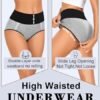 MISSWHO Cotton High Waisted Womens Underwear Soft Stretch Breathable Full Coverage Ladies Panties(Regular & Plus Size)