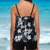 Women's Tankini Swimsuits Floral Print Two Piece Swimsuit Full Coverage Tank Top Tummy Control Bathing Suits