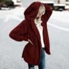 51fsQGMcHhL._AC_.jpg Women 2023 Fall Winter Fleece Jackets Oversized Long Sleeve Open Front Hooded Sherpa Cardigan Warm Fuzzy Coat Outwear