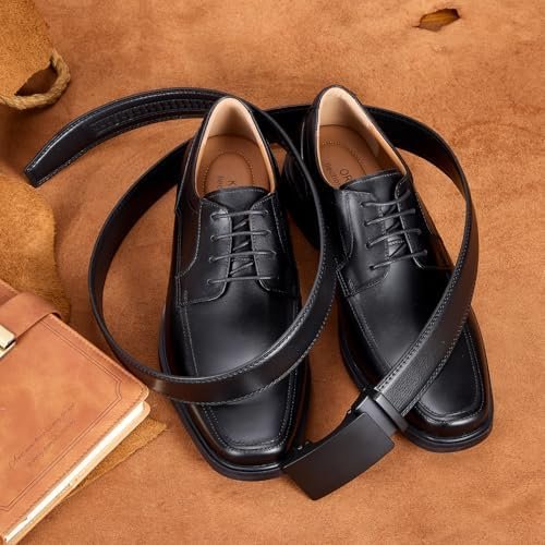 51gJdNeY5L._AC_.jpg VATAN Men's Belt Leather Ratchet Belt for Men Dress Casual Every Day with Adjustable Buckle, Trim to Fit