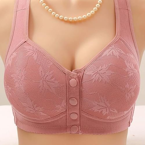 Daisy Bras for Older Women,Wireless Front Closure Push Up Bras Plus Size Full Coverage Comfortable Everyday Bra 2025