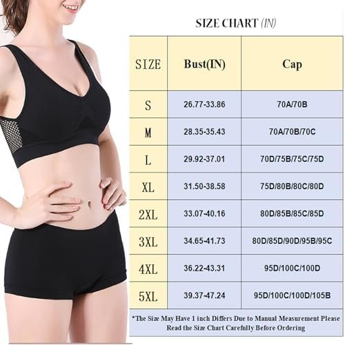 2025 New Breathable Cool Liftup Air Bra,Mesh Sports Bras for Women High Support,Plus Size Wireless Bras with Support and Lift