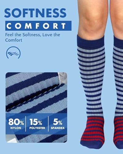 51kZxZwsoaL._AC_.jpg 2Packs Compression Socks for Women - 15-20 mmHg Graduated Circulation Support for Nurses, Athletes and Travel
