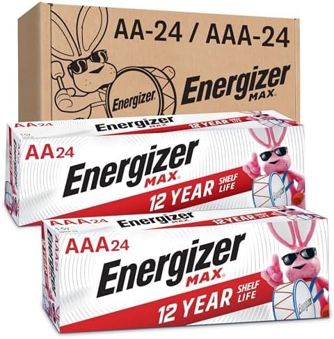 51ljuYn8uQL._AC_.jpg Energizer AA and AAA Batteries, 48 Count, Combo Pack Contains 24 Max Double A and 24 Max Triple A Batteries