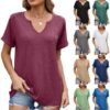 51mh-NJAmYL._AC_.jpg 2025 Womens Summer Tops Short Sleeve V-Neck T Shirts Casual Basic Tees Trendy Clothes