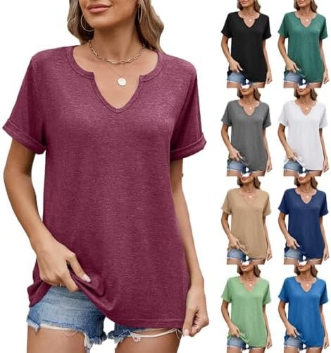 51mh-NJAmYL._AC_.jpg 2025 Womens Summer Tops Short Sleeve V-Neck T Shirts Casual Basic Tees Trendy Clothes