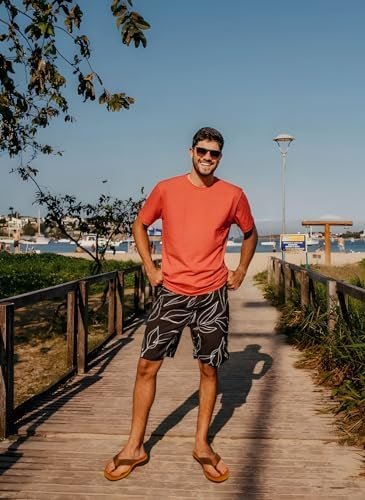 KuaiLu Men's Yoga Mat Leather Flip Flops with Arch Support Comfortable Cushion Walking Thong Sandals Slip On Indoor Outdoor