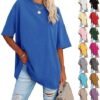 luwita Oversized T Shirts for Women Loose Fit Crewneck Short Sleeve Tops Summer Casual Blouse Y2K 2025 Basic Tees
