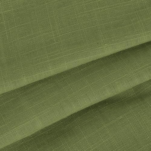 51pz5LlDpyL._AC_.jpg Women's Solid V-Neck Linen Shirt - 2025 Lightweight Summer Beach Top, Short Sleeve Boho Button Front Casual Blouse