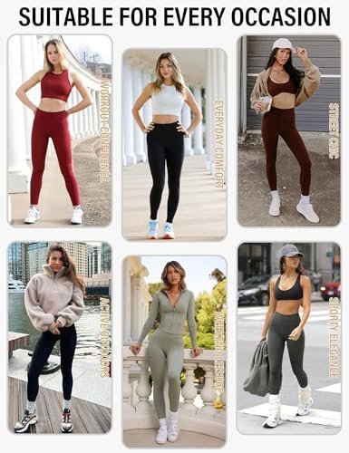 High Waisted Leggings for Women - Tummy Control Yoga Pants for Workout Running Athletic Women's Leggings Plus Size