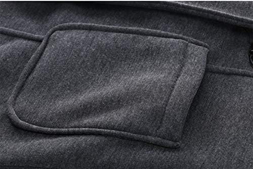 JiangWu Womens Fashion Horn Button Fleece Thicken Coat with Hood Winter Warm Jacket