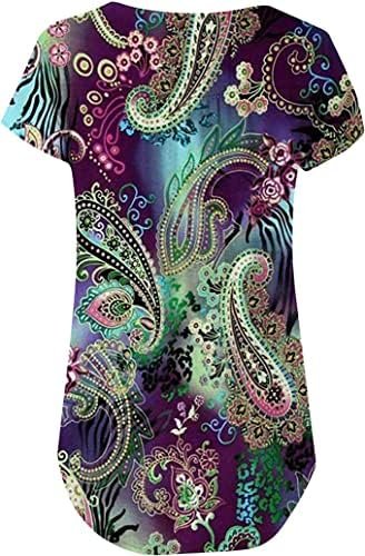 51s9gB2CvaL._AC_.jpg Womens Tops Hide Belly Tunic Summer Short Sleeve T Shirts Flowy Henley Tshirt Casual Dressy Blouses for Leggings