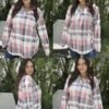 51sXF7i0xkL._AC_.jpg IN'VOLAND Womens Plus Size Long Sleeve Tops V Neck Plaid Roll Up Shirts Basic Casual Work Blouses