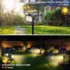 51szyIX6unL._AC_.jpg Solar Spot Lights Outdoor Waterproof IP65, 12 Pack Landscape Spotlights with 46 LEDs, 3 Modes Auto On/Off Solar Powered Flood Lights for Outside Pathway, Yard, Garden, Walkway (Warm White)