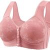 Daisy Bras for Older Women,Wireless Front Closure Push Up Bras Plus Size Full Coverage Comfortable Everyday Bra 2025