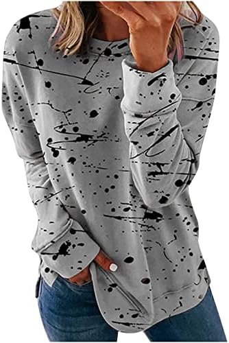 Ceboyel Womens Crew Neck Sweatshirt 2023 Striped Color Block Blouese Shirts Long Sleeve Pullover Tops Fall Fashion Clothes