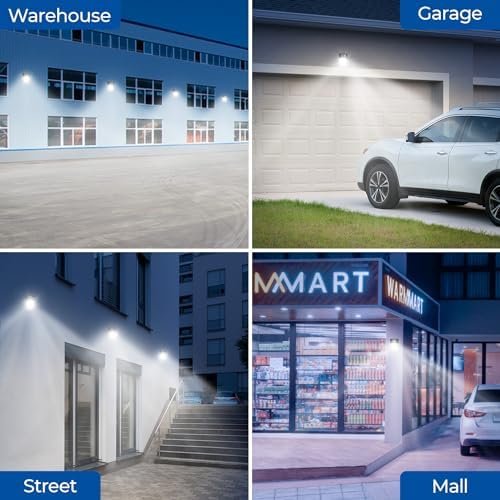 CINOTON 26W LED Wall Pack Light with Dusk to Dawn Sensor, 3000LM [100-277Vac] LED Wall Lights IP65 Waterproof Outdoor Security Flood Lighting for Garage Warehouse Garden 5000K-Daylight 1 Pack