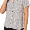 Amazon Essentials Women's Relaxed-Fit Short-Sleeve Woven Blouse