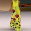 Ceboyel Womens Boho Floral Maxi Dresses Floral Flowy Long Dresses Sleeveless Sun Dress Casual Summer Trendy Outfits 2024