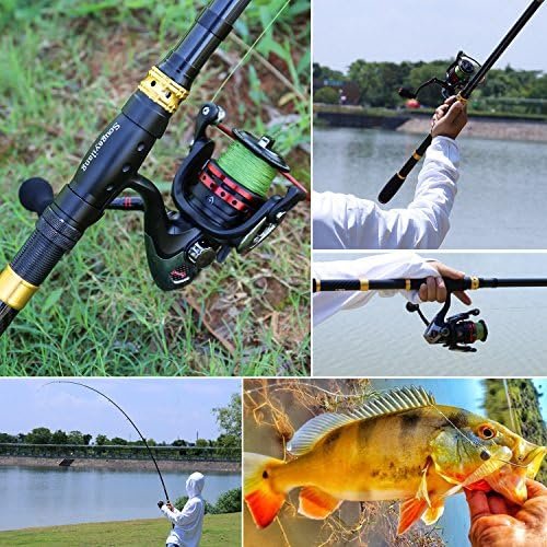 616uK4OIkyL._AC_.jpg Sougayilang Fishing Rod Reel Combo with Telescopic Fishing Pole Spinning Reel Carrier Bag for Travel Saltwater Freshwater Fishing