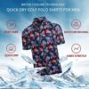 SAMERM Golf Shirts for Men Super Stretch Jacquard Dry Fit Golf Polo Moisture Wicking Short Sleeve Polo Shirts for Men
