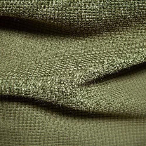 Muscularfit Long Sleeve Shirts for Men Workout Waffle Quarter Button Polo Shirts Causal Henley Tshirt Athletic Fall Clothes