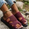 Summer Sandals for Women 2025 Extra Wide Beach Breathable Comfortable Mesh Hollow Mesh Slide Sandls Orthopedic Shoes